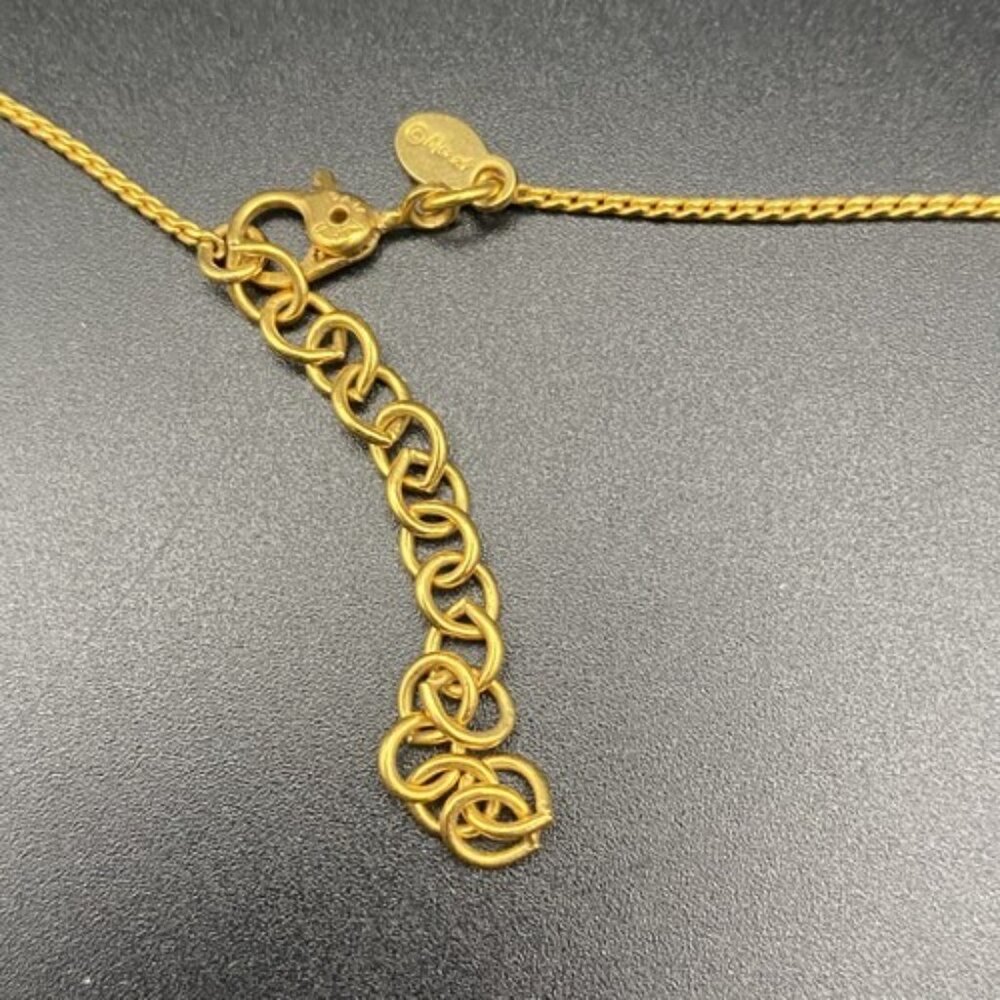 Vintage Signed Monet Necklace Gold Tone Triple Strand Beading Extender Sister - Picture 4 of 6